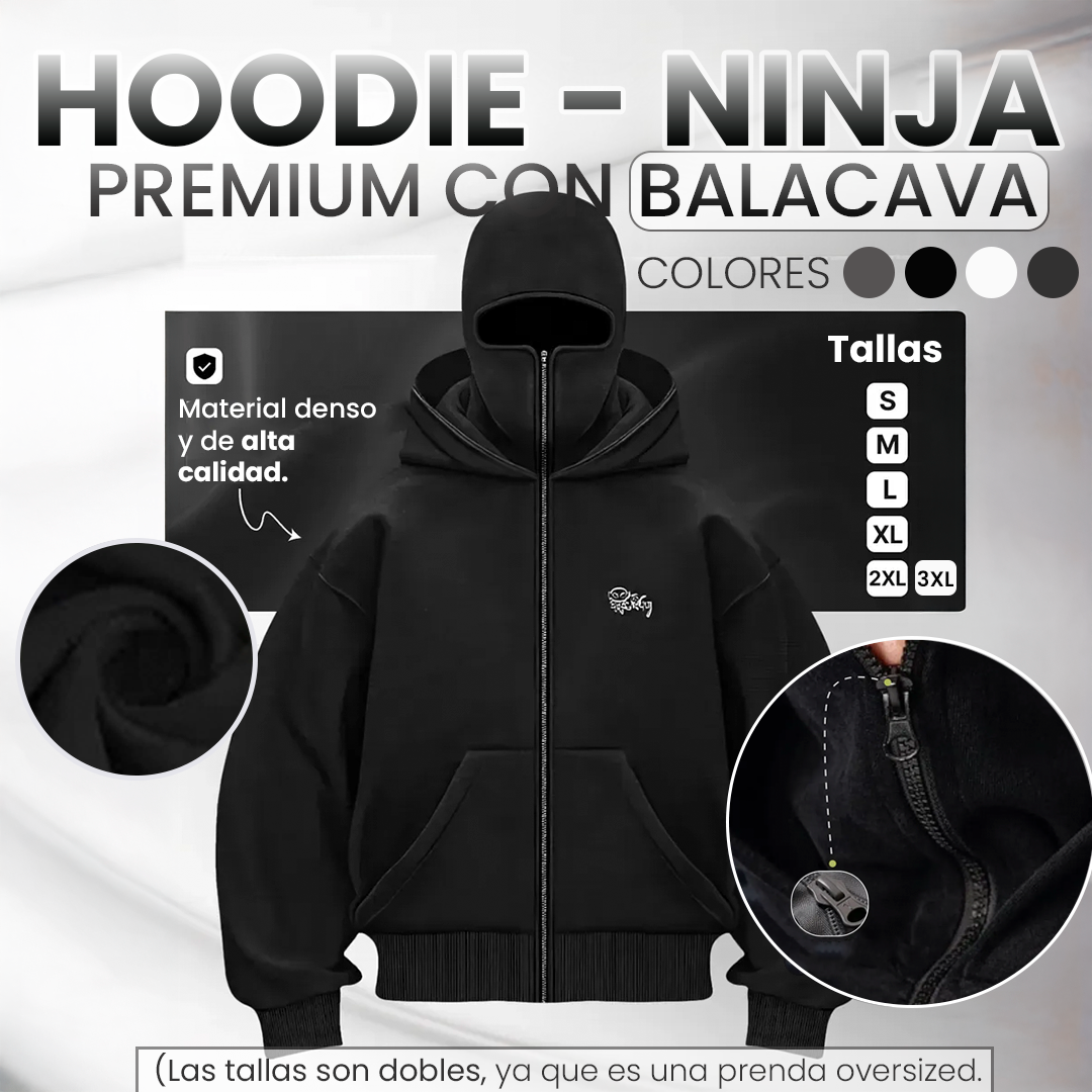 HOODIE NINJA CON BALACLAVA