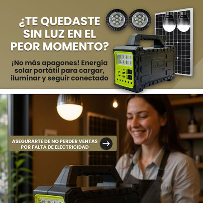 Estacion Carga solar Portatil Multiconexion Carga Rapida