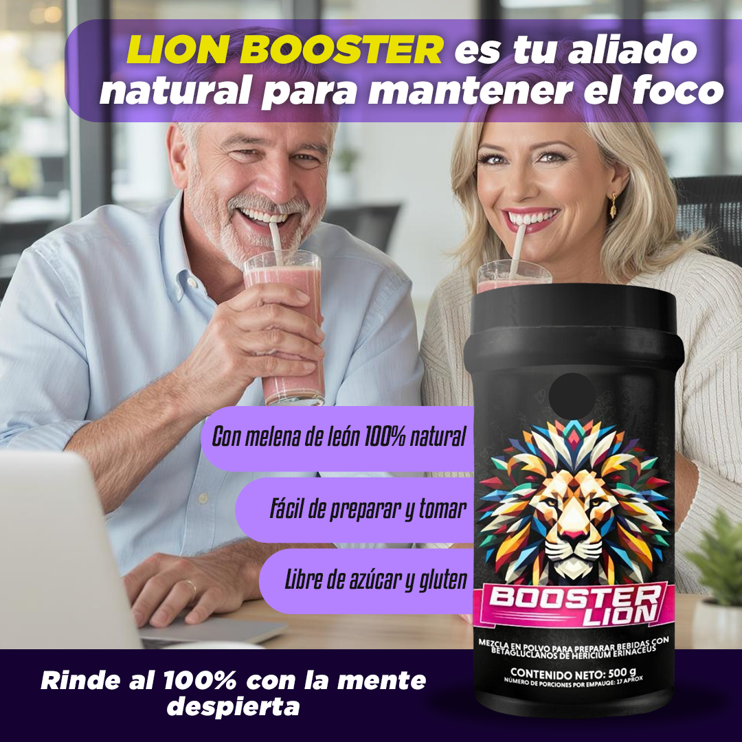 Lion Booster: Claridad y enfoque, sin cafeína.