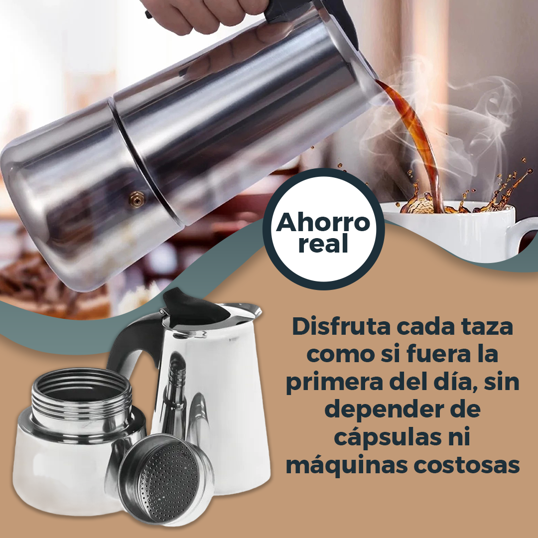 CAFETERA ITALIANA EXPRESS EN ACERO INOXIDABLE